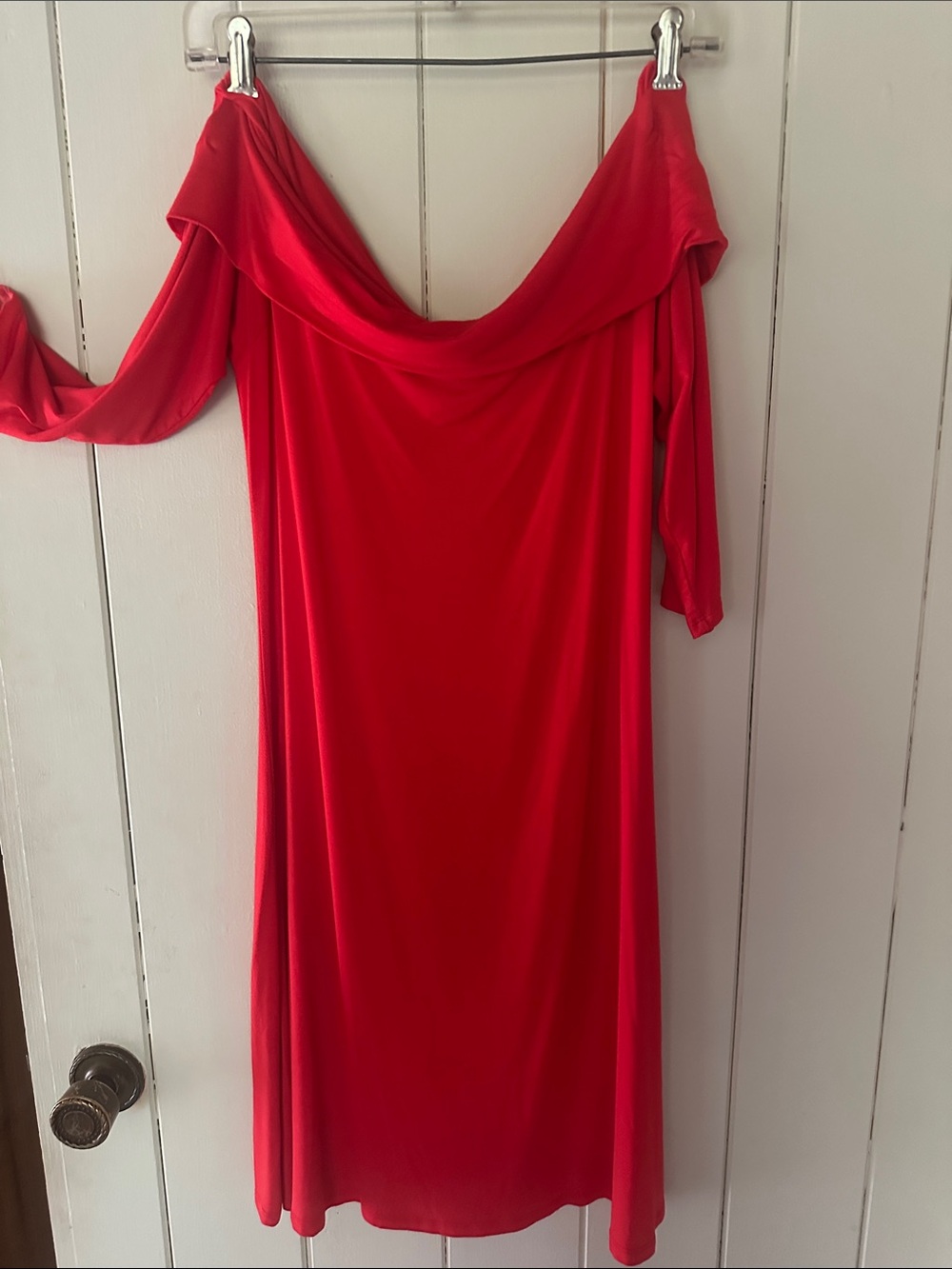 Apt. 9 Vibrant Red Draped Cowel Dress